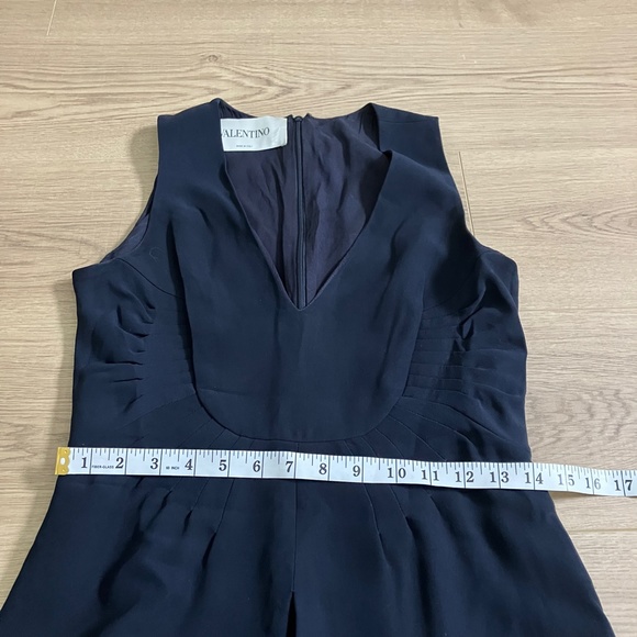 Valentino 100% silk navy midi dress size 4 - Picture 13 of 17